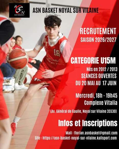 Recrutement U13M/U13F/U15M